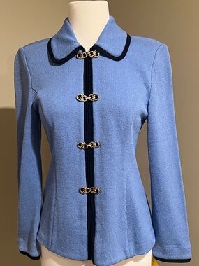 St. John Collection Light Blue Knit Top